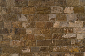 old stone medieval wall in Italy 