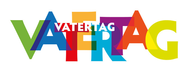 Vatertag - Vektor Banner mit buntemmText