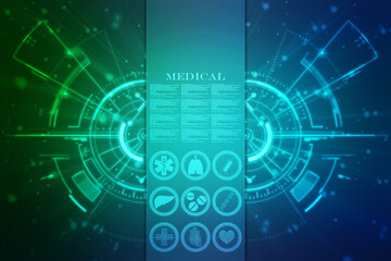 Obraz premium Medical and Health care concept background, Medical Science, Biotechnology concept background