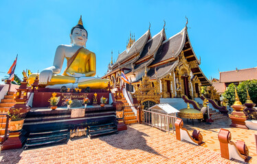 Fototapeta na wymiar Wat Rajamontean temple in Old City Chiang Mai, Thailand