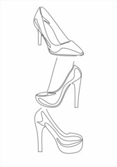 high heels icon or logo isolated sign symbol vector illustration.