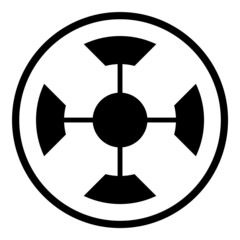 Fototapeta premium Reticle Scope Optical Sight Flat Icon Isolated On White Background