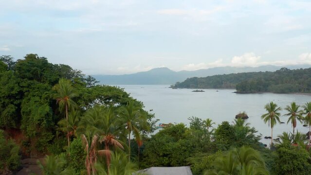 Pacific Coast Village With Rainforest in Colombia