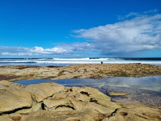 The cliffs near Cronulla beach in Sydney, Australia on a sunny day