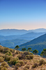 Ronda - the ancient city of Ronda, Andalusia. Landscape around old city of Ronda, Andalusia, Spain.