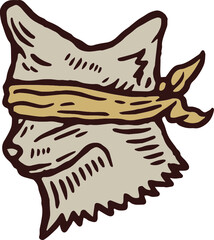 fox vintage illustration