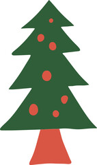 green abstract christmas tree illustration ornament