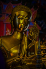 Wat Prayoon, a temple in Bangkok with beautiful Buddha images and murals.Photo taken on January 2, 2022 in Bamgkok,Thailand.