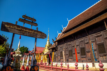 Wat Phan Tao, temple in Old city Chiang Mai, Thailand