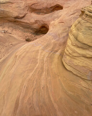 Red rock mountains in desert