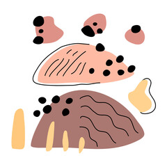 Set of abstract boho elements on white background for embellishments, cards, t-shirt designs, apparel designs, phone cases, canvas prints, fabric designs, scrapbook, and more.