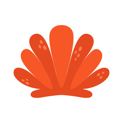 Obraz premium vector illustration with seashell in cartoon style