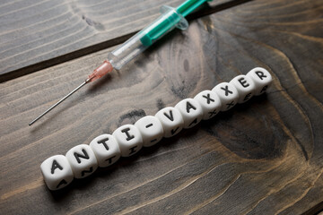 Corona virus Covid-19 vaccine text background