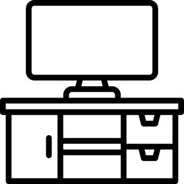 recommend clip art: tv cabinet outline icon