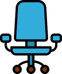 office chair color outline icon
