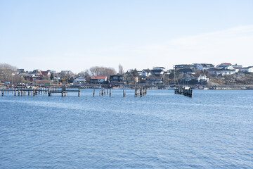 Houses next to the Swedish coast. 