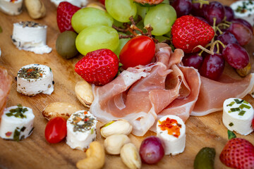 Party Buffet Food Table Healthy Meal Concept.