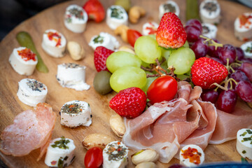 Party Buffet Food Table Healthy Meal Concept.