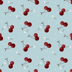 Cherry seamless pattern