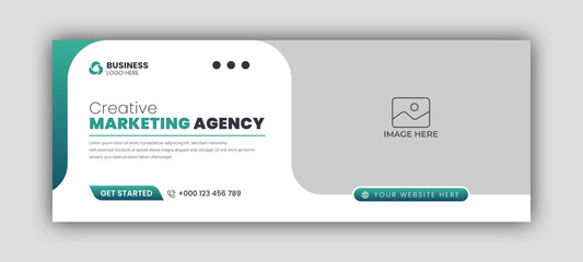 Digital marketing facebook cover web banner template
