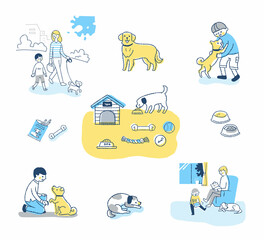 さまざまなペットとのライフシーン　セット