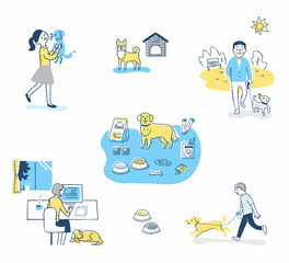 さまざまなペットとのライフシーン　セット