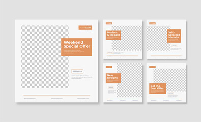 Minimalist real estate social media post template