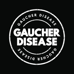 Gaucher Disease - rare genetic disorder passed down from parents to children, text concept stamp