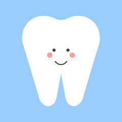 Healthy tooth. Illustrations for dentistry. Vector illustration.