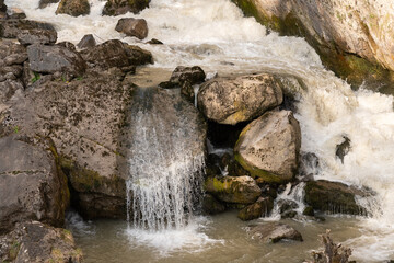 Majestic waterfall in Weesen in Switzerland