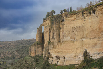 The fabulous cliffs of the Old Town of Ronda in Andalusia, Spain