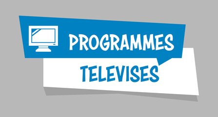 Logo programmes télévisés. - obrazy, fototapety, plakaty