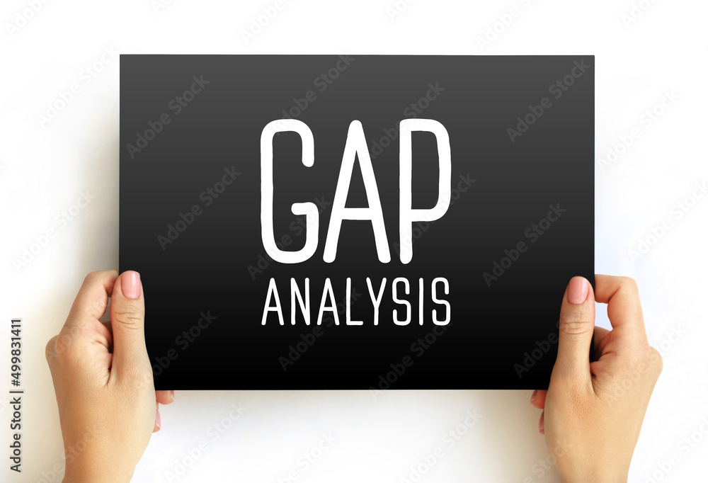 Poster gap analysis - involves the comparison of actual performance with potential or desired performance, 