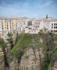 Fototapeta premium Old town of Ronda seen from the roof of the Iglesia de Santa María la Mayor