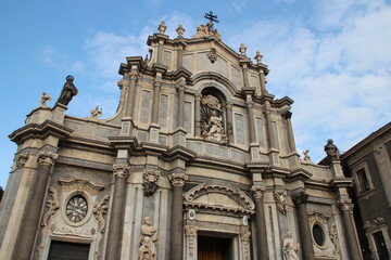 Fototapeta na wymiar sant'agata cathedral in catania (sicily - italy) 