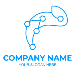 blue chameleon technology and network theme.