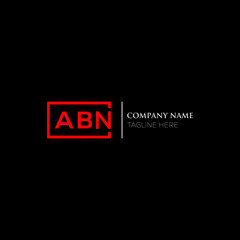 ABN logo monogram isolated on circle element design template, ABN letter logo design on black background. ABN creative initials letter logo concept.  ABN letter design.