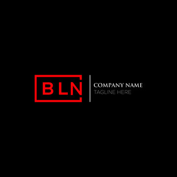 BLN logo monogram isolated on circle element design template, BLN letter logo design on black background. BLN creative initials letter logo concept.  BLN letter design.
