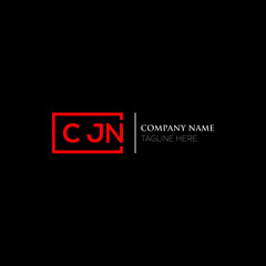 CJN logo monogram isolated on circle element design template, CJN letter logo design on blach background. CJN creative initials letter logo concept.  CJN letter design.