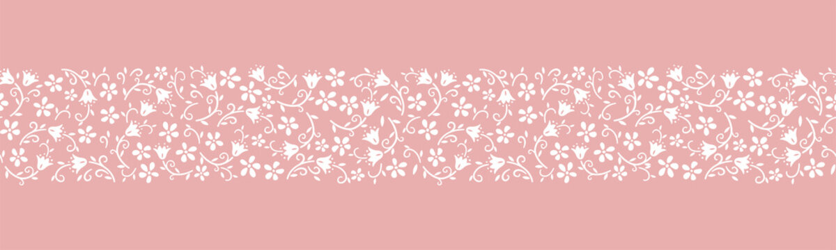 Lovely hand drawn floral seamless pattern, bavarian style textile, great for fabrics, wallpapers, wrapping - vector design