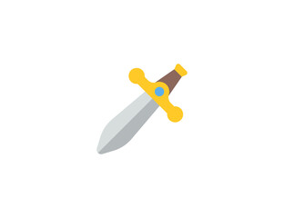 Dagger Vector Isolated Emoticon. Dagger Icon