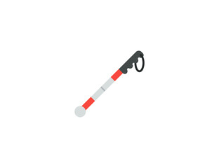 White Cane Vector Isolated Emoticon. White Cane Icon
