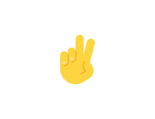 Victory Hand Gesture Emoticon. Vector Victory Hand Emoji