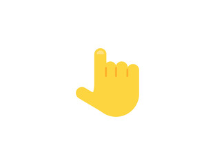 Backhand Index Pointing Up Gesture Emoticon. Vector Backhand Index Pointing Up Emoji