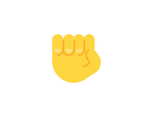 Raised Fist Gesture Emoticon. Vector Raised Fist Emoji