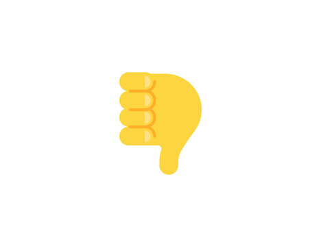 Thumbs Down Gesture Emoticon. Vector Thumbs Down Emoji