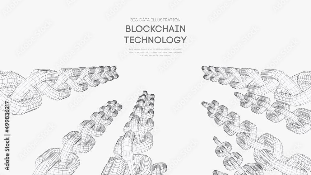 Poster blockchain digital technology. big data vector background. cryptocurrency technology vector backgrou