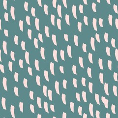 Hand-drawn seamless pattern. Inky, pencil, felt-tip pen. Abstract spots, dots, circles. Minimalistic Trendy vector background with brush dots. Contemporary illustration for fabric, wrapping paper.