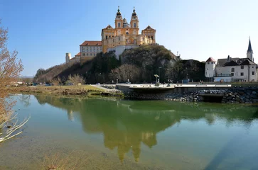 Foto op Plexiglas Austria, Melk Abbey in Danube Valley © fotofritz16
