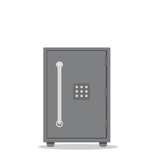 Save vault box full of money vector illustration